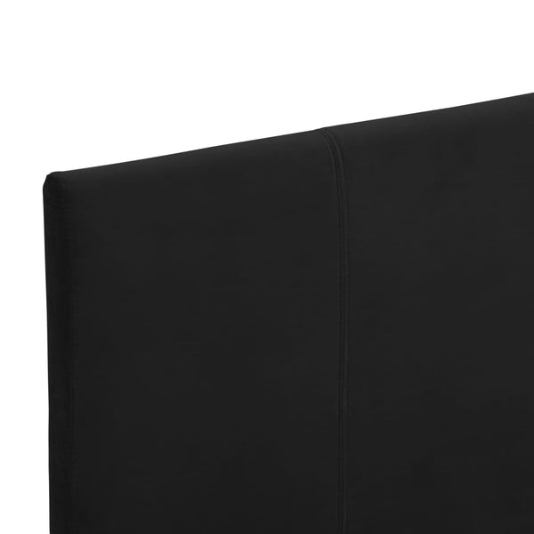 vidaXL Cadre de lit en tissu noir 90 x 200 cm