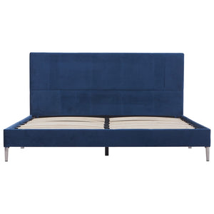 Bettgestell Blau Stoff 160 x 200 cm