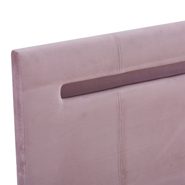 vidaXL Cadre de lit avec LED Tissu rose 180 x 200 cm