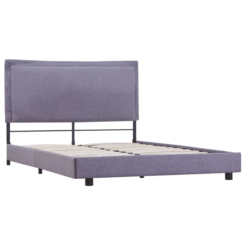 vidaXL Cadre de lit Gris clair Tissu 140x200 cm