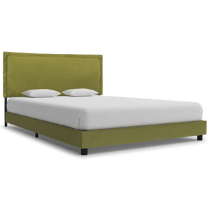 vidaXL Cadre de lit Vert Tissu 140x200 cm