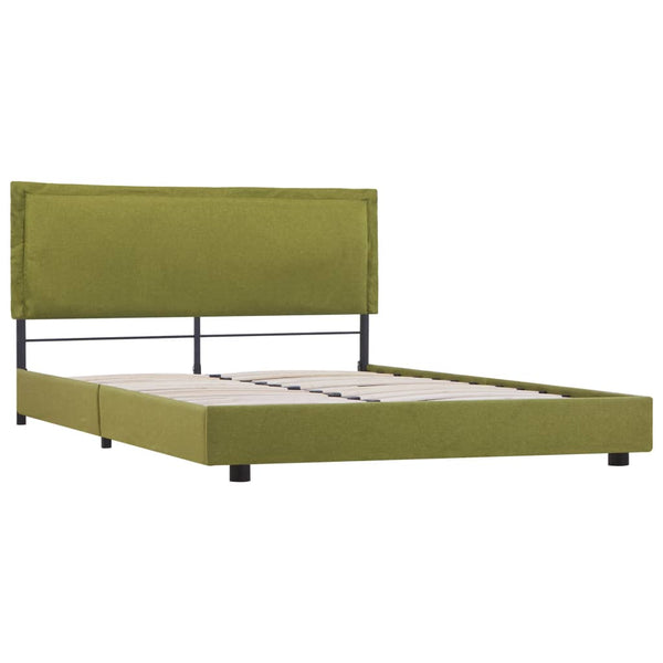vidaXL Cadre de lit Vert Tissu 140x200 cm