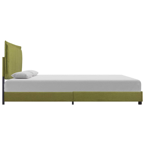 vidaXL Cadre de lit Vert Tissu 140x200 cm