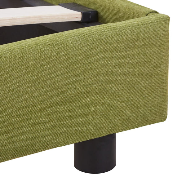 vidaXL Cadre de lit Vert Tissu 140x200 cm