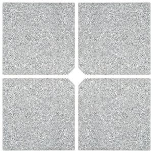 Schirm-Gewichtsplatten 4 Stk. Quadratisch Grau Granit 100 kg