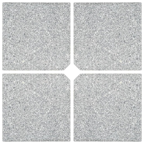 Schirm-Gewichtsplatten 4 Stk. Quadratisch Grau Granit 100 kg