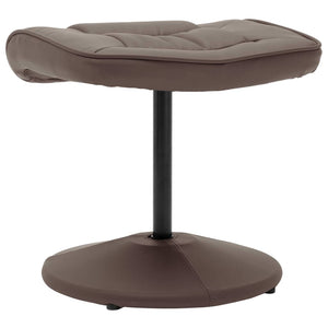 Fauteuil TV et repose-pieds vidaXL en similicuir marron
