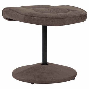 TV-Sessel mit Fußhocker Braun Wildleder-Optik
