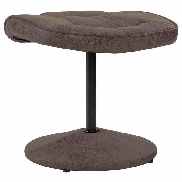 TV-Sessel mit Fußhocker Braun Wildleder-Optik