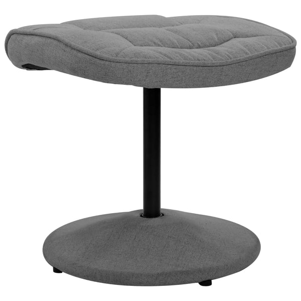 Relaxsessel mit Fußhocker Hellgrau Stoff