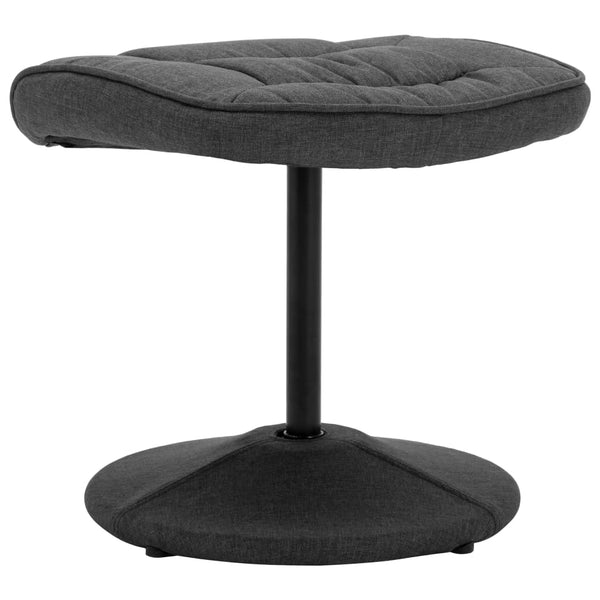 Relaxsessel mit Fußhocker Dunkelgrau Stoff