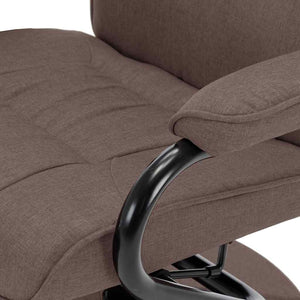 vidaXL Fauteuil relax avec repose-pieds marron en tissu