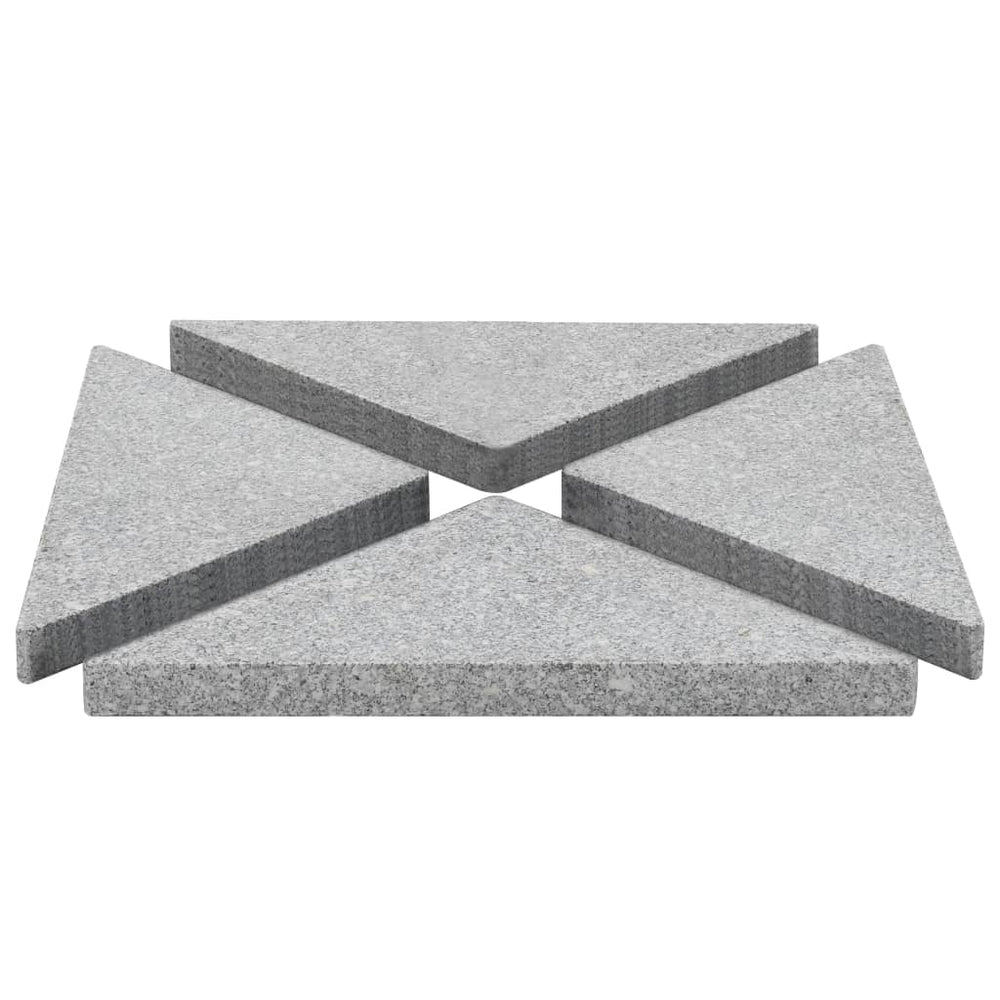 Sonnenschirm-Gewichtsplatten 4 Stk. Dreieckig Garu Granit 60 kg