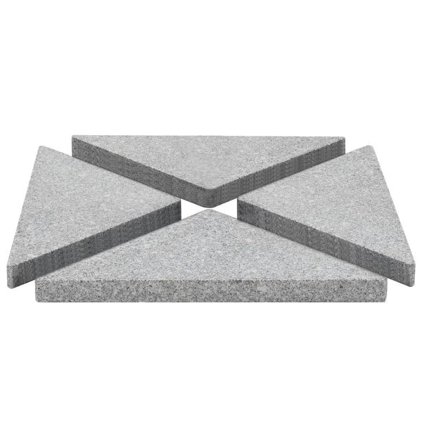 Sonnenschirm-Gewichtsplatten 4 Stk. Dreieckig Garu Granit 60 kg