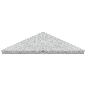 Sonnenschirm-Gewichtsplatten 4 Stk. Dreieckig Garu Granit 60 kg