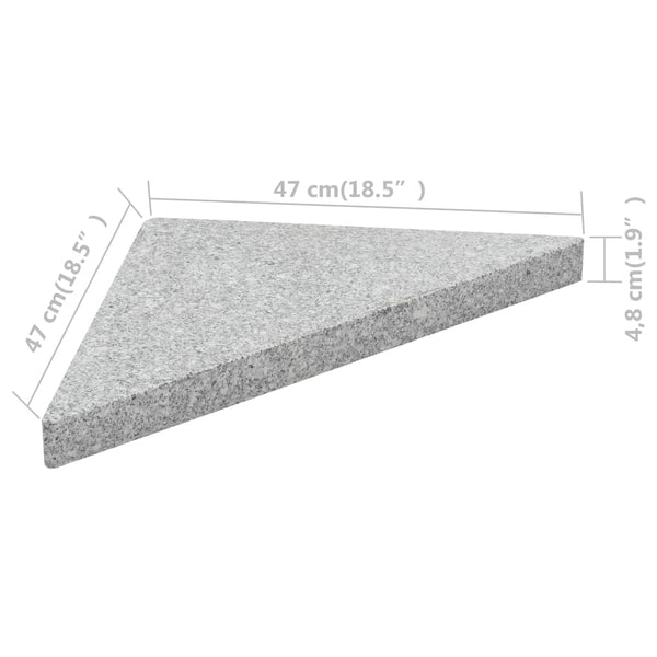 Sonnenschirm-Gewichtsplatten 4 Stk. Dreieckig Garu Granit 60 kg