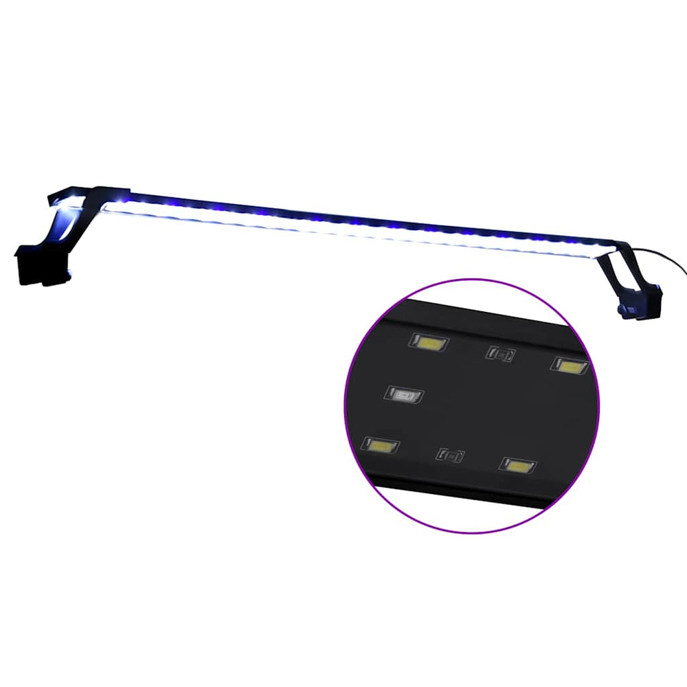 vidaXL Lampe d'aquarium LED avec pinces 90-105 cm Bleu et blanc