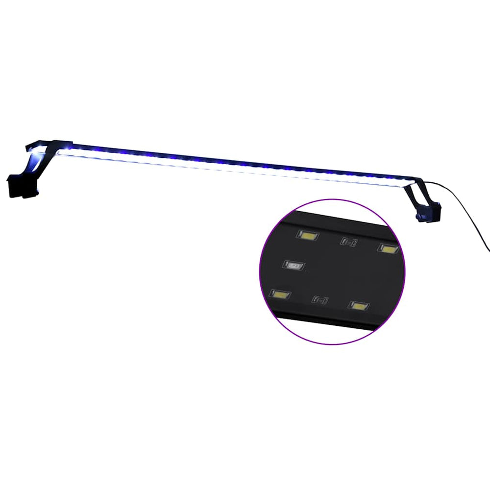 vidaXL Éclairage LED d'aquarium avec pinces 115-130 cm Bleu et blanc