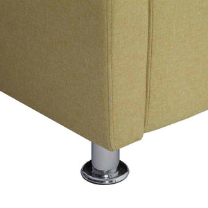 vidaXL Fauteuil cube vert en tissu