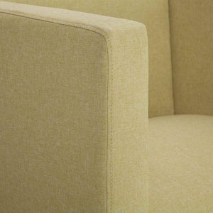 vidaXL Fauteuil cube vert en tissu