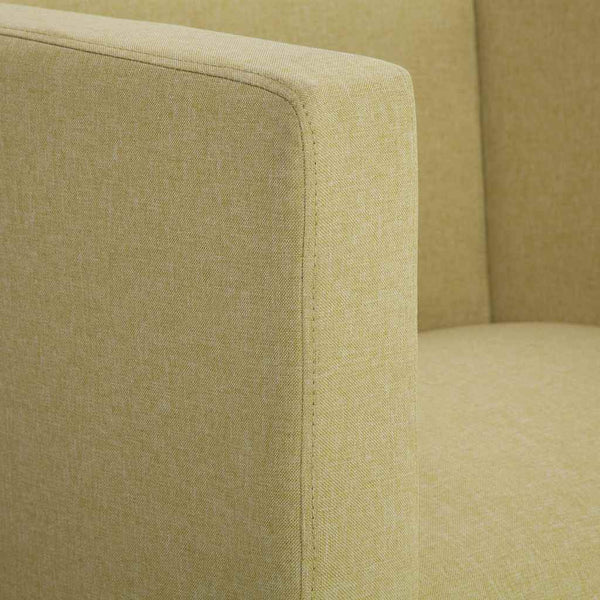 vidaXL Fauteuil cube vert en tissu