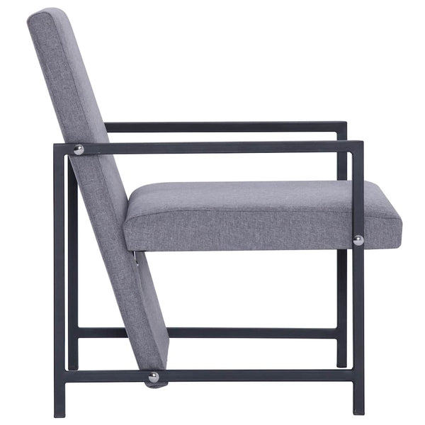 vidaXL Fauteuil d'appoint Gris clair Tissu