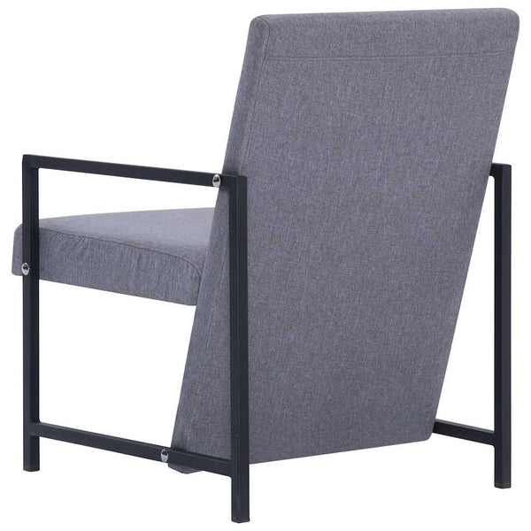 vidaXL Fauteuil d'appoint Gris clair Tissu