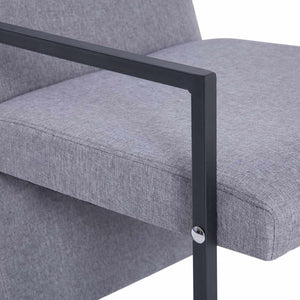 vidaXL Fauteuil d'appoint Gris clair Tissu