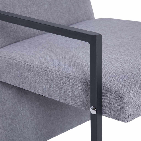 vidaXL Fauteuil d'appoint Gris clair Tissu