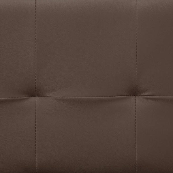 Schlafsofa mit 2 Kissen Kunstleder Ausziehbar Braun