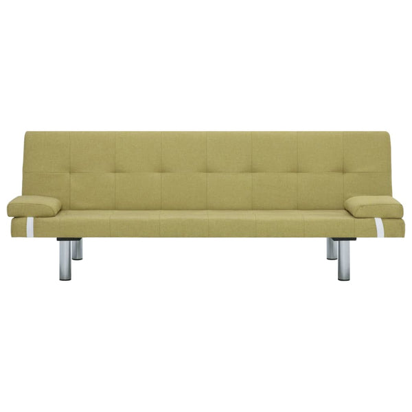 Schlafsofa mit zwei Kissen Grün Polyester