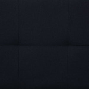 Schlafsofa mit zwei Kissen Schwarz Polyester