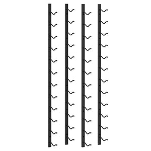 Wand-Weinregale für 12 Flaschen 2 Stk. Schwarz Eisen