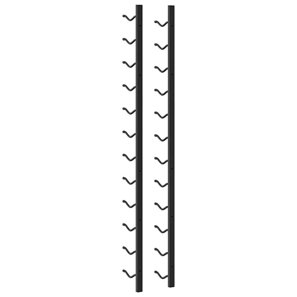 Wand-Weinregale für 12 Flaschen 2 Stk. Schwarz Eisen