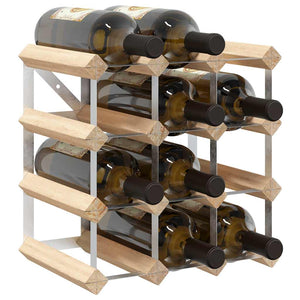 Weinregal für 12 Flaschen Massivholz Kiefer