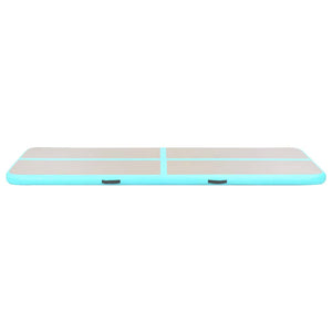 Aufblasbare Gymnastikmatte mit Pumpe 300x100x10 cm Grün