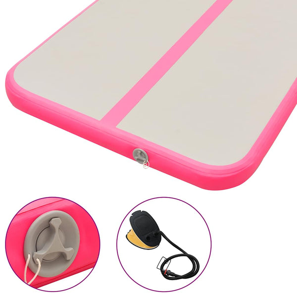 Aufblasbare Gymnastikmatte 400x100 cm - Rosa