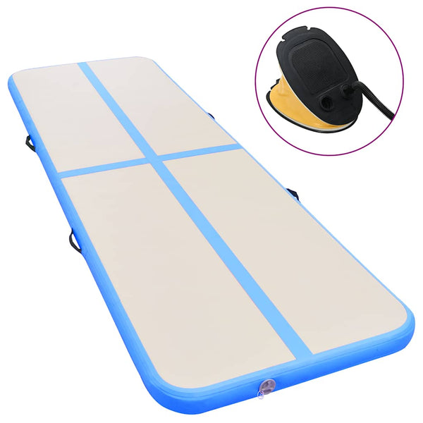Aufblasbare Gymnastikmatte 400x100 cm Blau