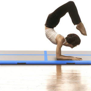 Aufblasbare Gymnastikmatte 400x100 cm Blau