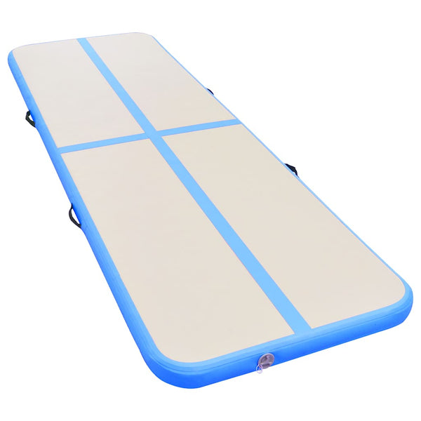 Aufblasbare Gymnastikmatte 400x100 cm Blau