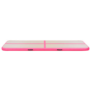 Aufblasbare Gymnastikmatte mit Pumpe Rosa 600cm