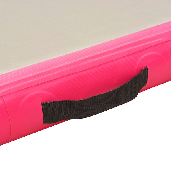 Aufblasbare Gymnastikmatte mit Pumpe Rosa 600cm