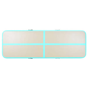 Aufblasbare Gymnastikmatte mit Pumpe 600x100x10 cm