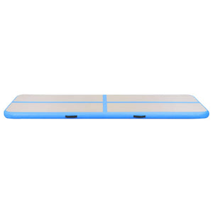 Aufblasbare Gymnastikmatte mit Pumpe Blau 700x100x10 cm