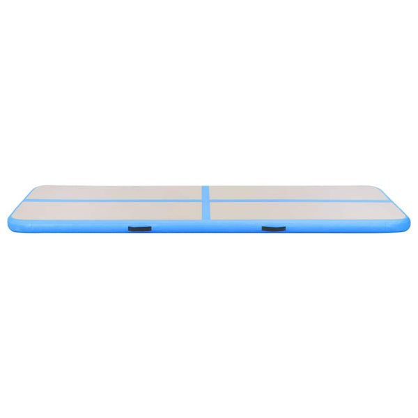 Aufblasbare Gymnastikmatte mit Pumpe Blau 700x100x10 cm
