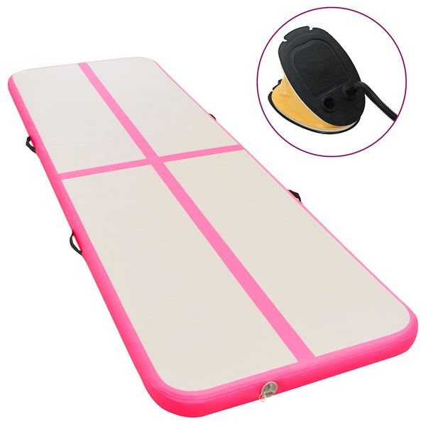 Aufblasbare Gymnastikmatte 800x100x10cm Rosa