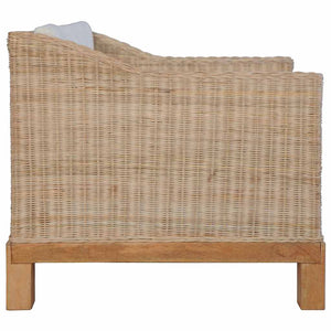 Sessel mit Auflagen Natur Rattan