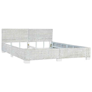 vidaXL Lit gris rotin naturel 180x200 cm