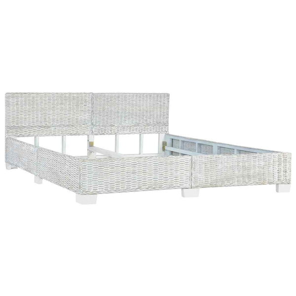 vidaXL Lit gris rotin naturel 180x200 cm