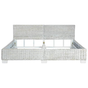 vidaXL Lit gris rotin naturel 180x200 cm